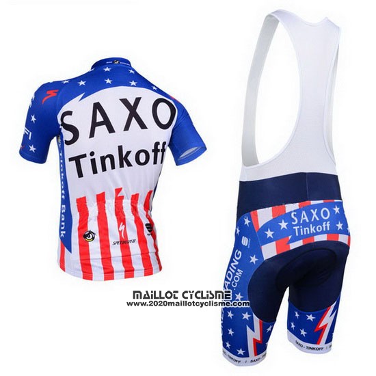 2013 Maillot Ciclismo Tinkoff Saxo Bank Champion Etats Unis Manches Courtes et Cuissard